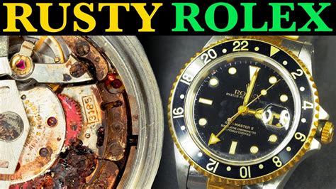 rusty rolex|Rolex watch water damage.